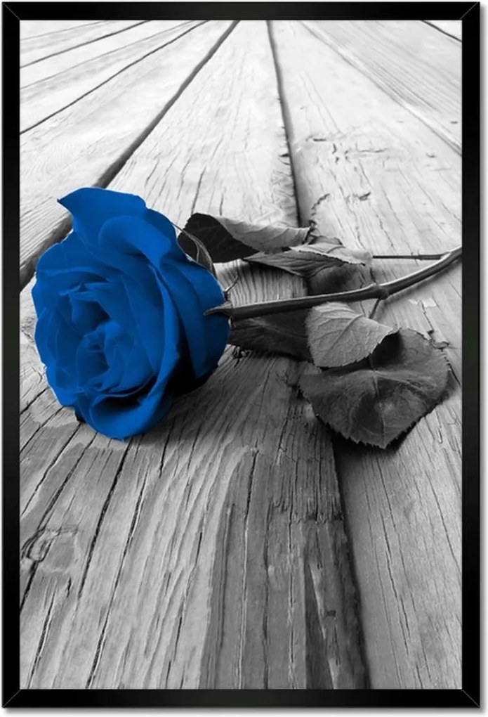 Poszterek keretben 40x60 Kék rózsa a hídon