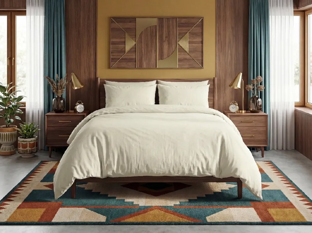 Pamut ágynemű CALMORA világos bézs Ágyneműhuzat mérete: 2 db 70 x 90 cm | 160 x 220 cm