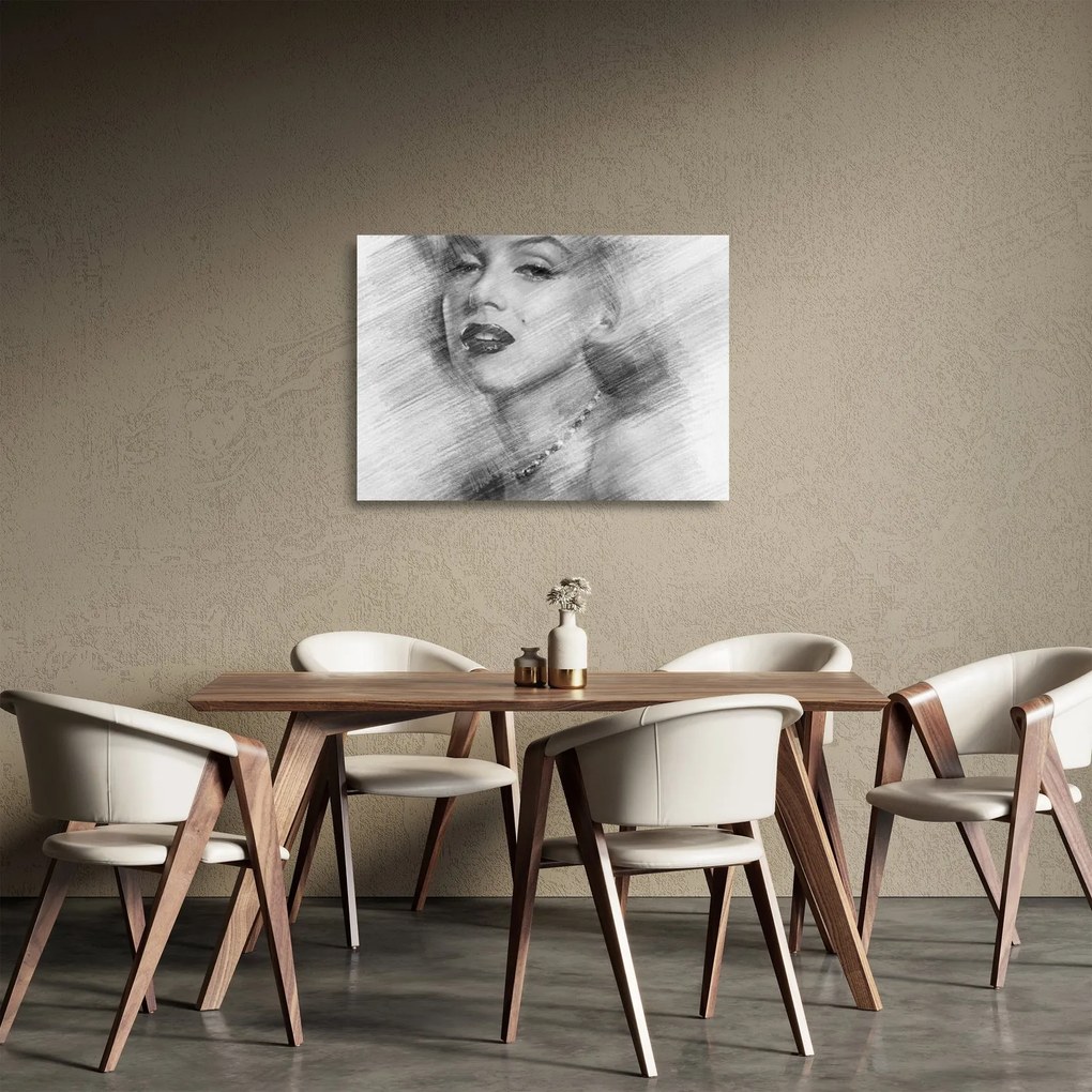 Üveg kép - Marilyn Monroe portréja (70x50 cm)
