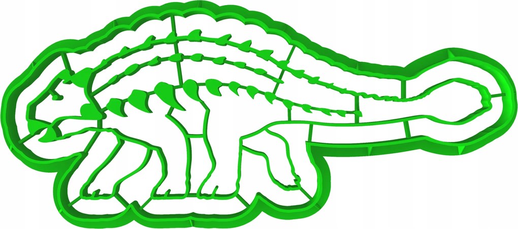 Foremka Lyukasztó Sütemény- és Mézeskalácsvágó Dinoszaurusz Ankylosaurus 14cm