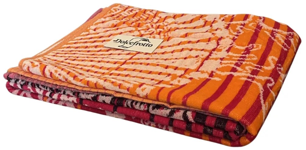 Ischia lila-narancs strandtörölköző