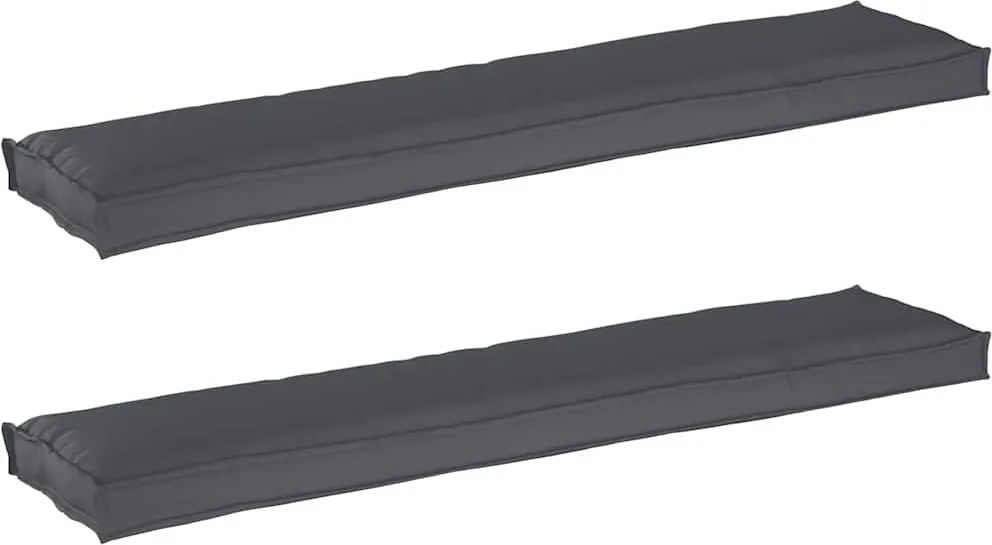 vidaXL Raklap párna készlet 2 pcs Antracit 180 x 40 x 8 cm
