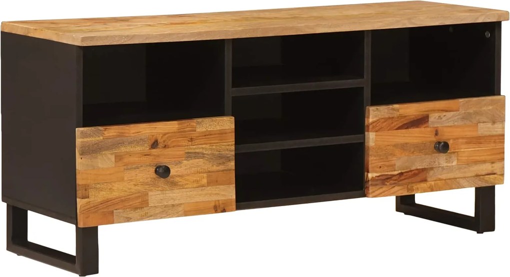 vidaXL TV szekrény Corona Barna 100 x 33 x 46 cm Tömör Mangófát