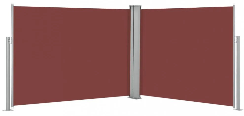 barna behúzható oldalsó napellenző 140 x 1000 cm