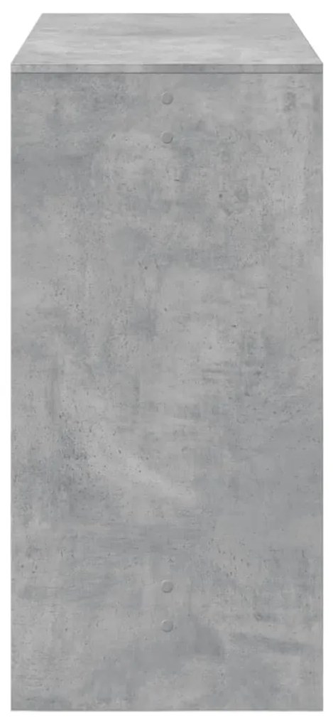 betonszürke szerelt fa bárasztal 102 x 50 x 103,5 cm