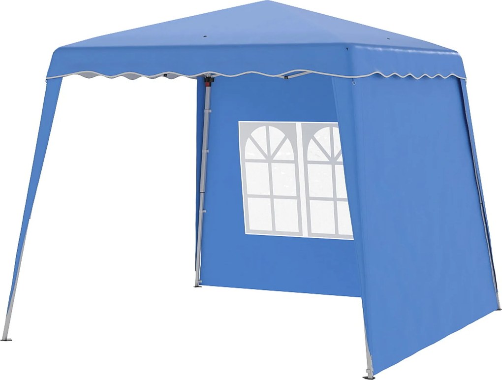 Outsunny 3x3 m-es Összecsukható Napernyő Kertiszín 2 Oldalfallal, Állítható Magasságú és Szállítótáskával, UV50+ Vízálló Napernyő Kempingezéshez, Buli