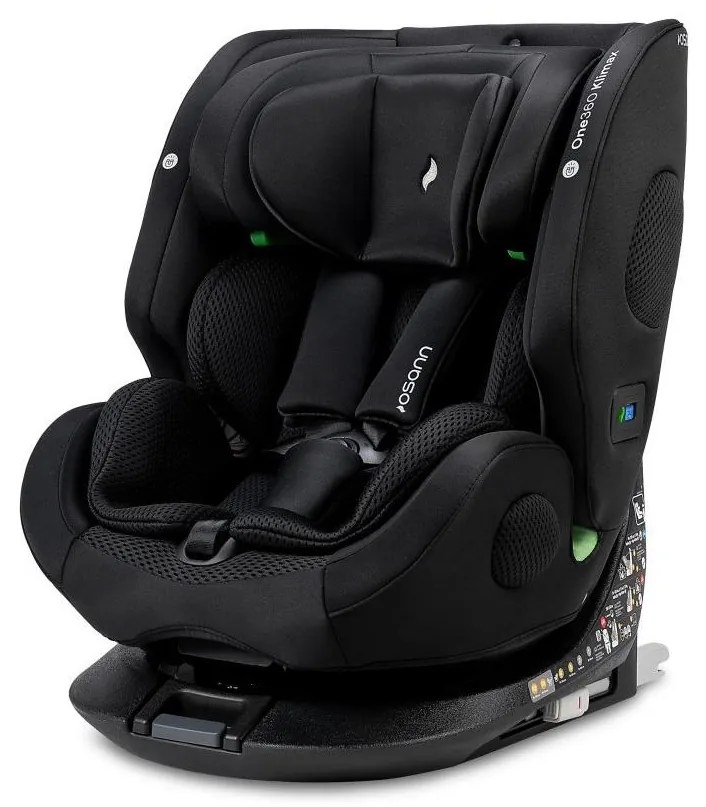OSANN - Autósülés ONE 360 Klimax i-Size 40-150 cm Teljesen fekete