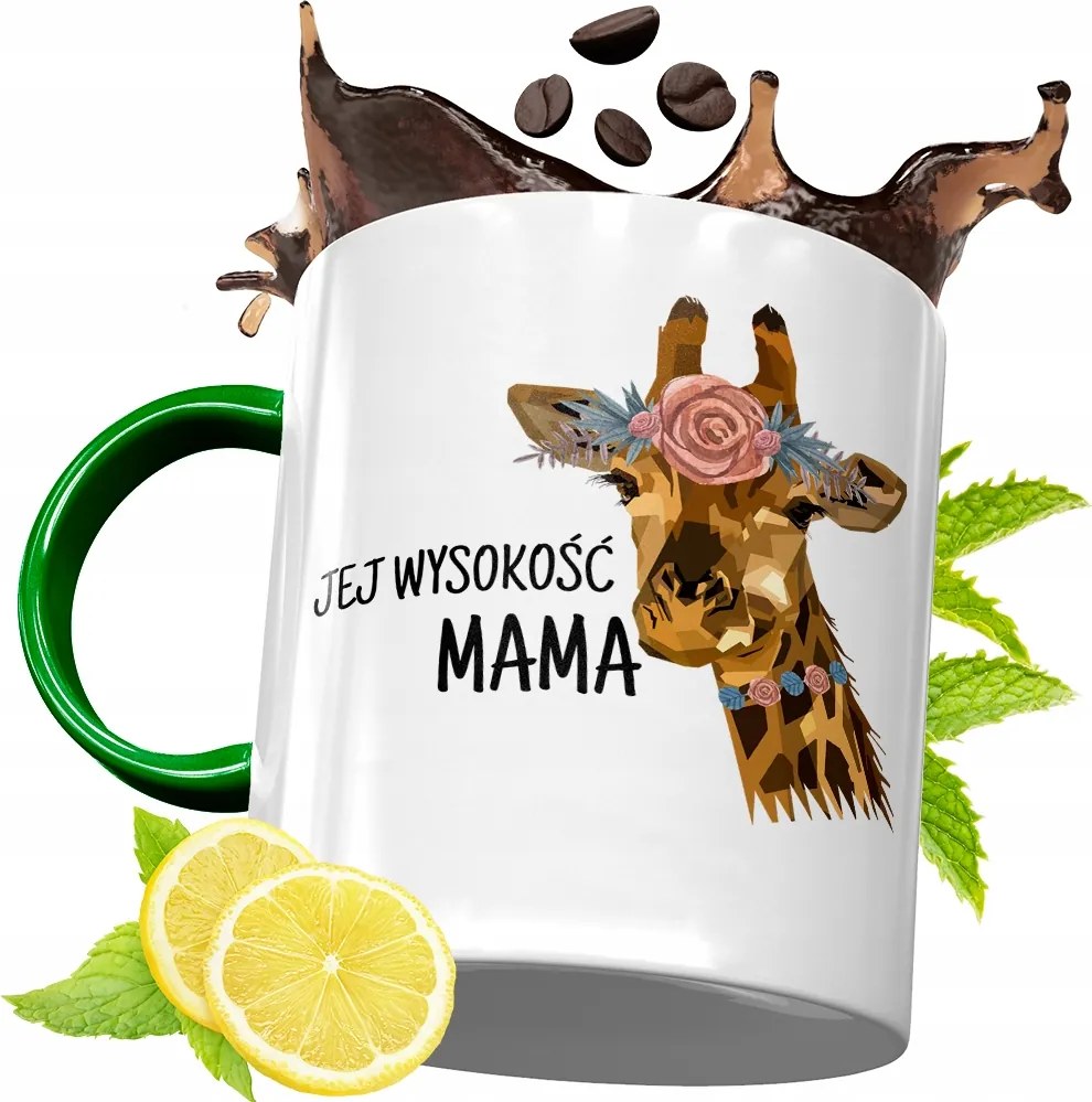 Zöld Bögre Anyukáknak Születésnapi Ajándék fényképes nyomtatással