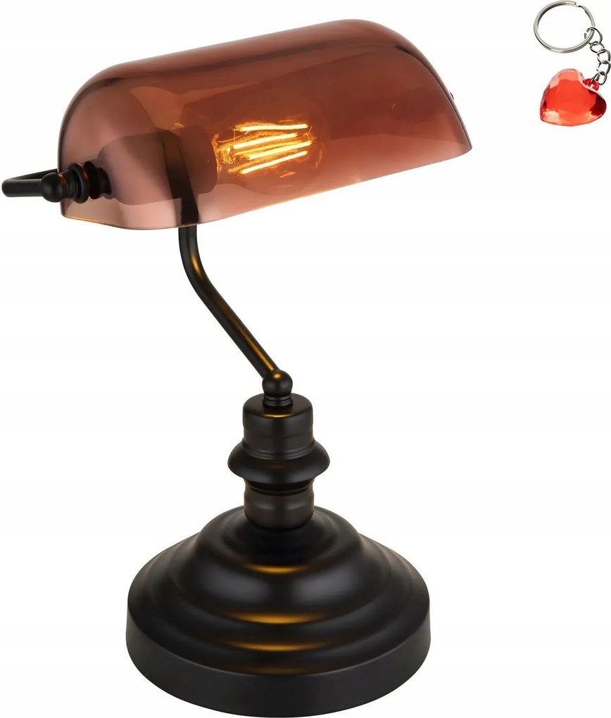 Bankár asztali lámpa Antique 2491C Globo