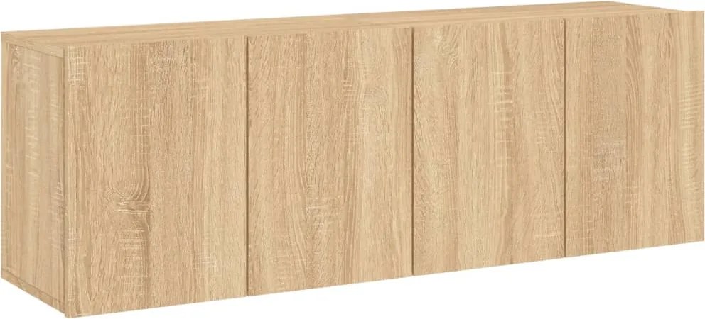 vidaXL 2 db sonoma tölgy színű fali TV-szekrény 60 x 30 x 41 cm