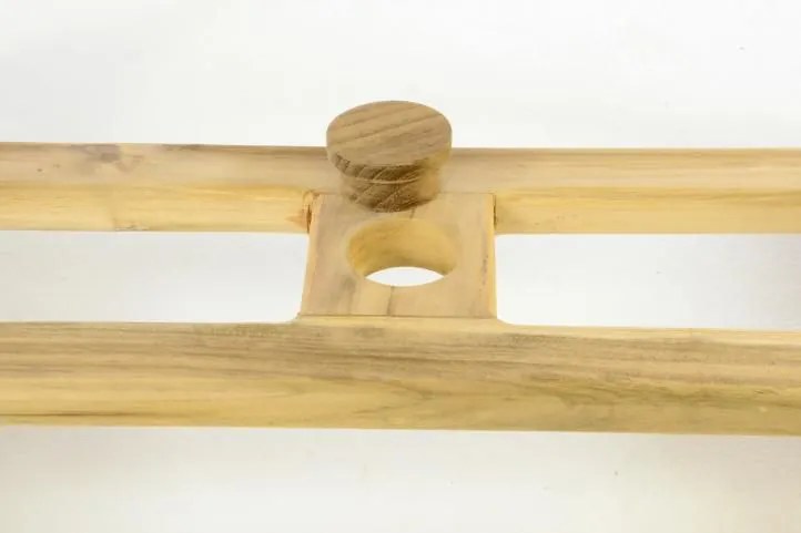 DIVERO Kerti asztal 120/170cm tíkfa