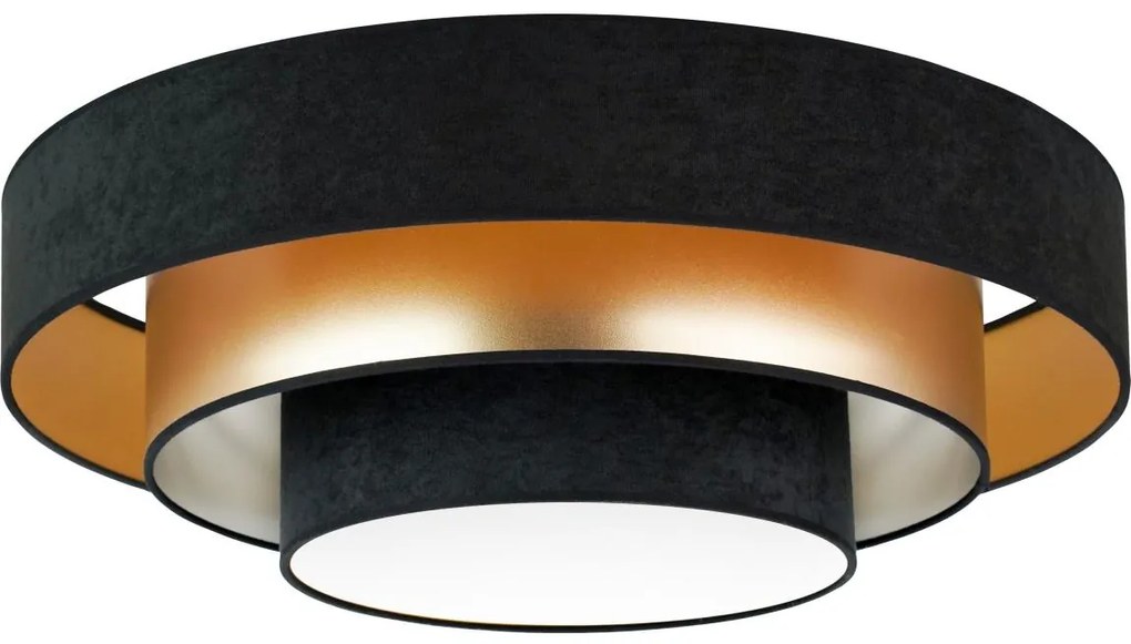 Duolla - LED Mennyezeti lámpa LUNETA LED/26W/230V átm. 60 cm 4000K fekete/arany