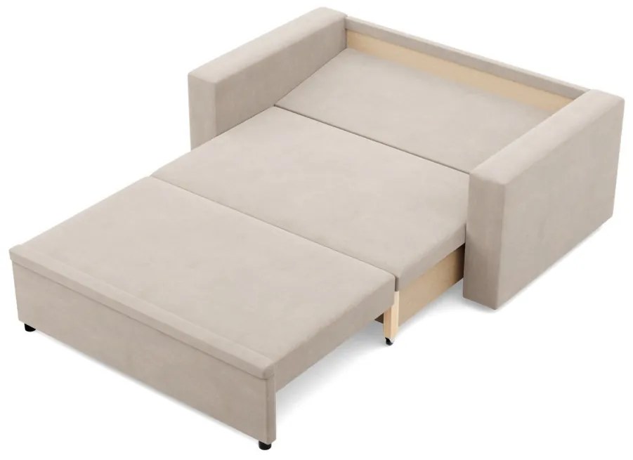 Zeus kanapé, bársony, hab töltet, egyenes kartámasz, bézs