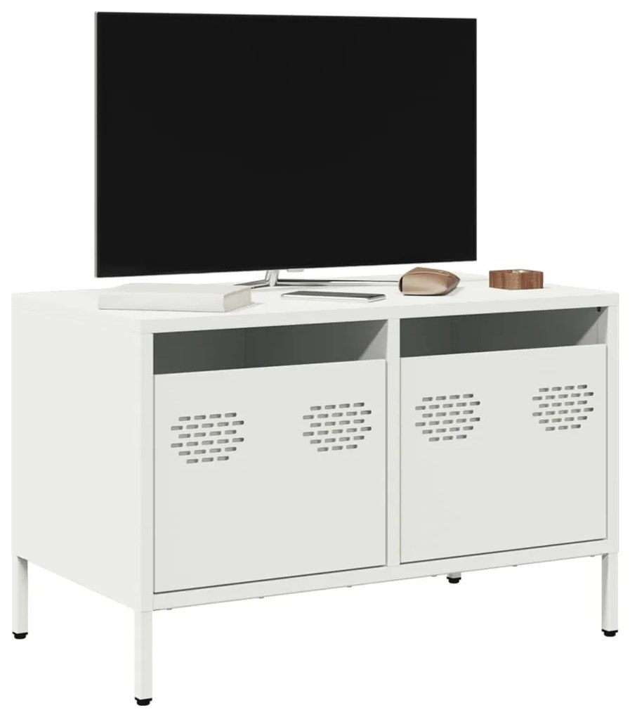 fehér hidegen hengerelt acél TV-szekrény 68 x 39 x 43,5 cm