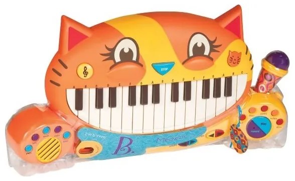 B-Toys - Gyermek zongora mikrofonnal Cat 4xAA