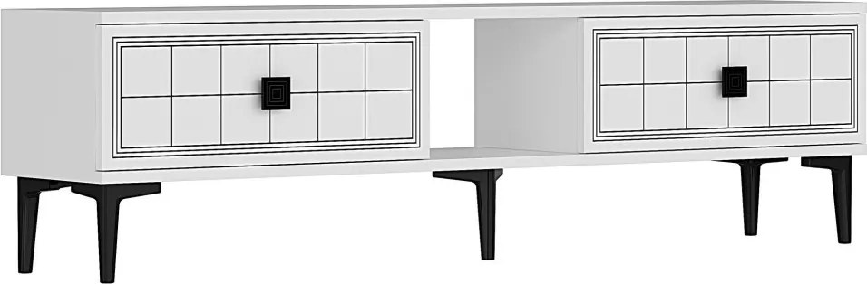 Yuka TV-állvány, fehér, 150 cm