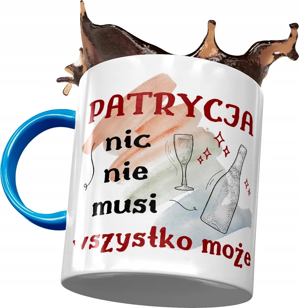 Kék Bögre Patrícia Barátnő Feleség Ajándék Nyomtatott Fotóval