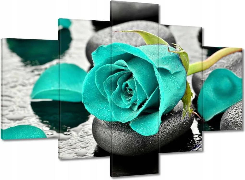 Vászonkép 150x105 Türkiz rózsa