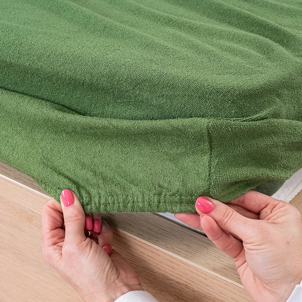 4Home frottír lepedő olivazöld, 160 x 200 cm, 160 x 200 cm