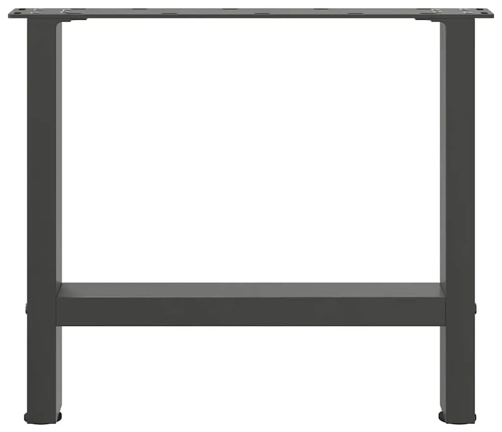 2 db antracitszürke acél dohányzóasztal láb 50x(42-43) cm