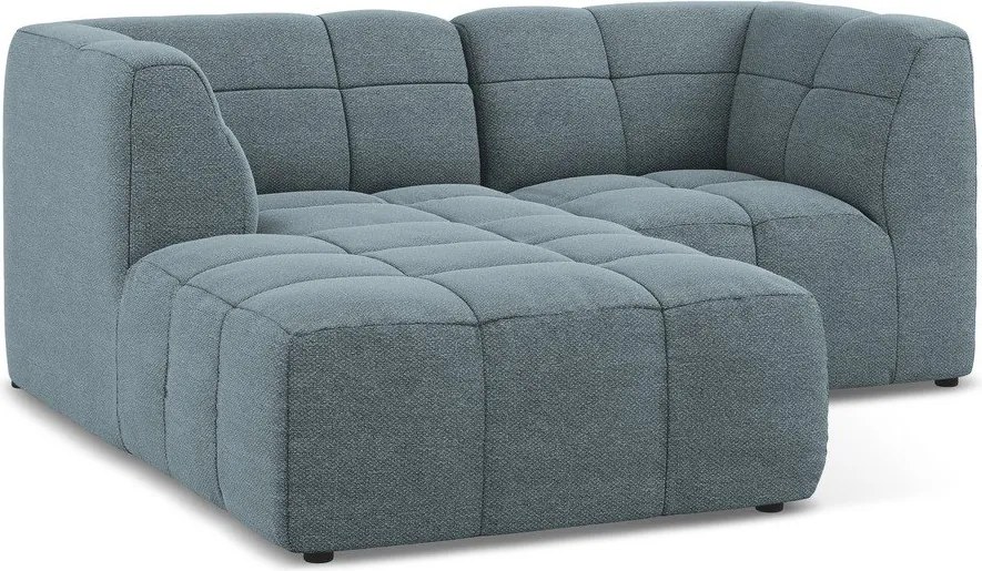 Kék buklé sarokkanapé (bal oldali-heverő résszel) Aloha – Makamii