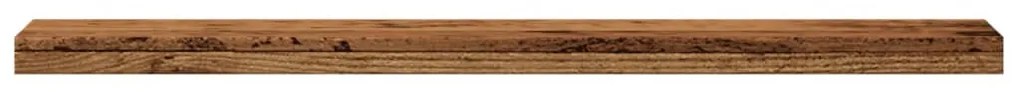 4 db antik fa színű szerelt fa fali polc 40 x 10 x 1,5 cm