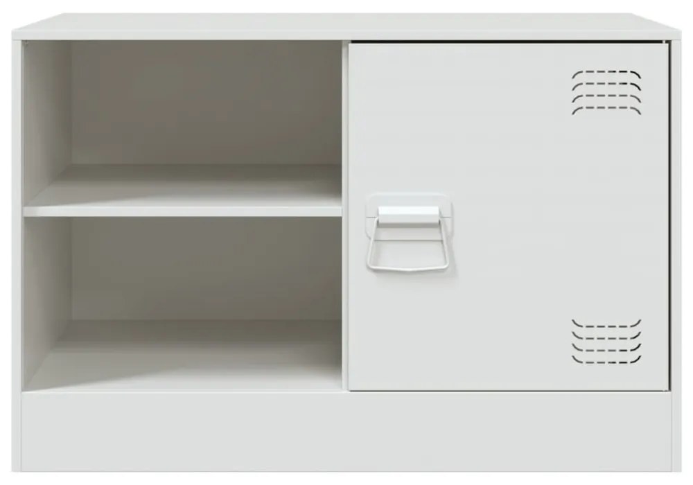2 db fehér acél TV-szekrény 67 x 39 x 44 cm