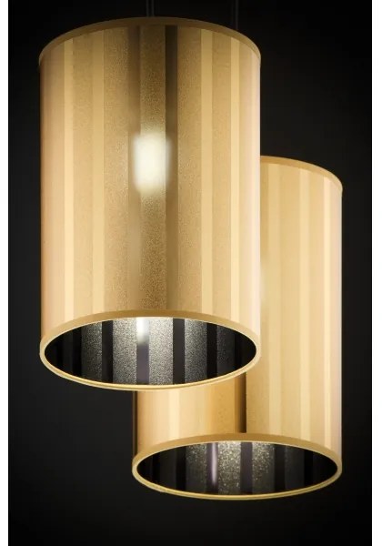 Jupiter 2091 - CORTINA kábeles függeszték 2xE27/15W/230V arany/fekete