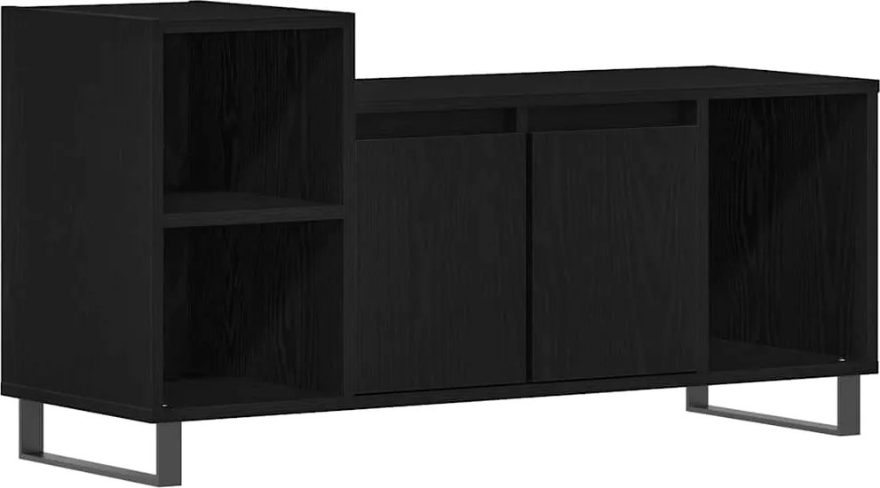vidaXL TV szekrény garnitúra Fekete tölgy 100 x 35 x 55 cm Faanyag