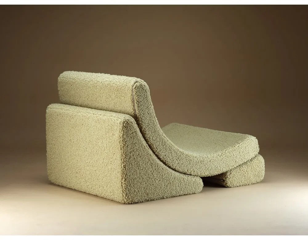 Zöld buklé gyerek fotel Moon – Wigiwama