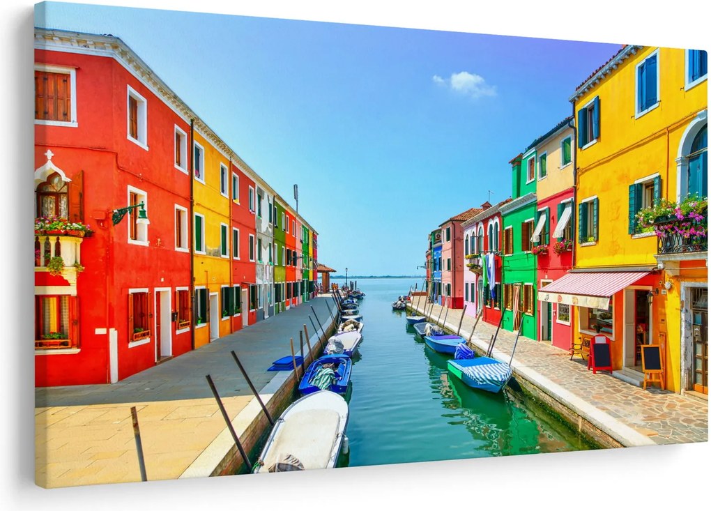 Kép - Burano sziget, Velence, Olaszország (90x60 cm)