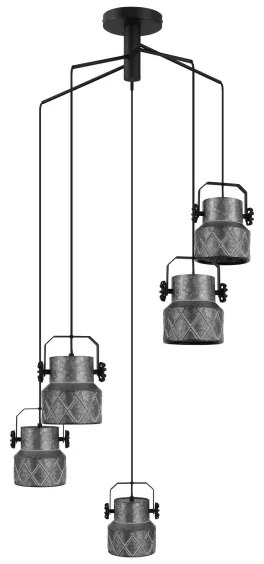 Eglo 39856 - HILCOTT felületre szerelhető csillár 5xE27/40W/230V