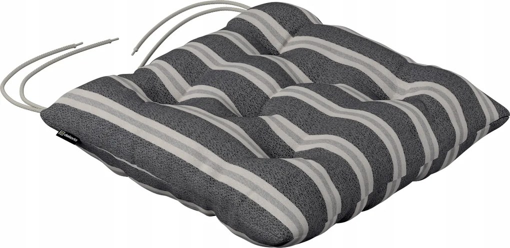 Jacek székpárna 38x38 fekete-bézs csíkos