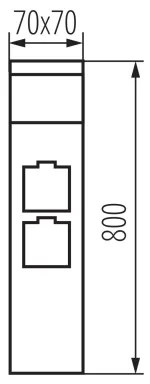 Kanlux 38767-Kültéri lámpa 2 aljzattal DASTEN 1xG9/11W/230V 80 cm IP44 antracit