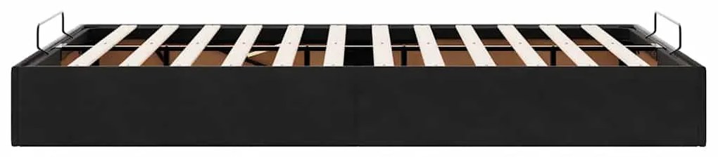 Ottomán ágykeret matrac nélkül fekete 120x190 cm bársony