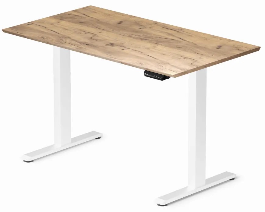 Elektromosan állítható magasságú íróasztal 138x67cm Craft tölgy / fehér | LVN System Control Flex+