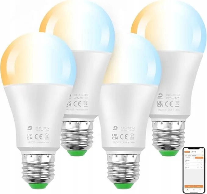 Dusktec Led izzó E27 Smart Bluetooth Alexa 12W 1300lm Cct szabályozható