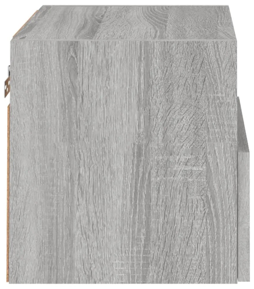 2 db szürke sonoma szerelt fa fali TV-szekrény 40 x 30 x 30 cm