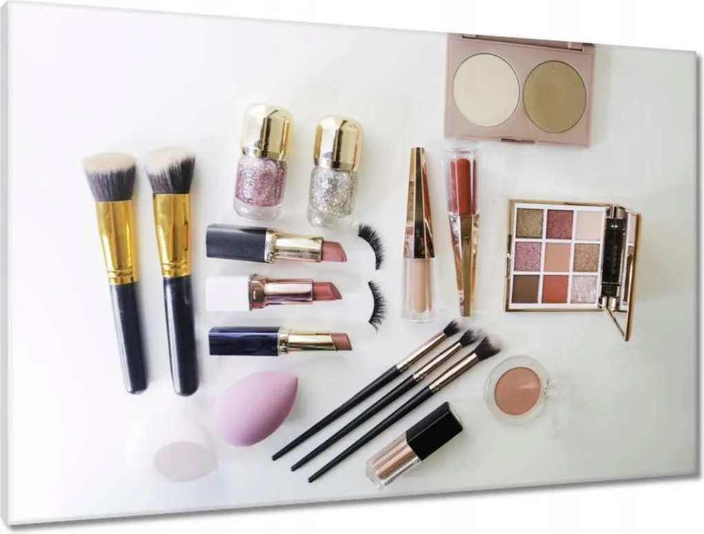 Vászonkép 90x60 Ecset rúzs rózsa púder