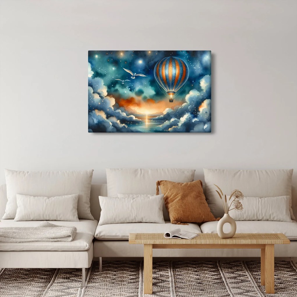 Kép - Repülés az éjjeli ég alatt (90x60 cm)
