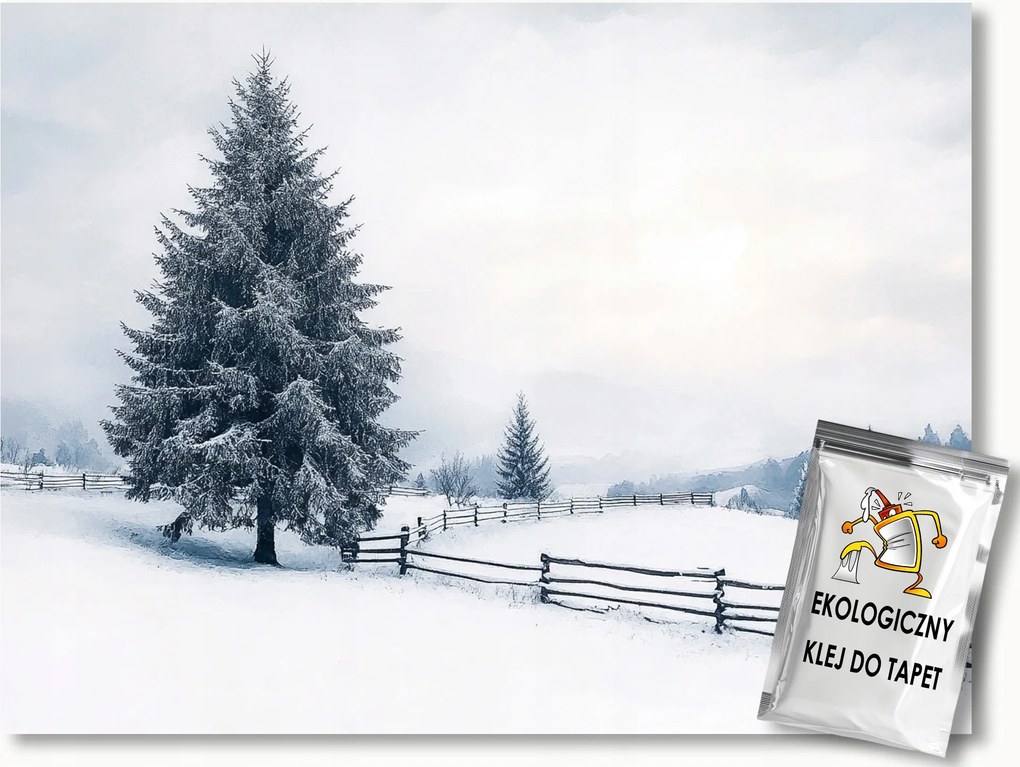 Fotótapéta Flizelina Tájkép Tél Hó Fa Hófúvás Fa 254x184 ragasztó