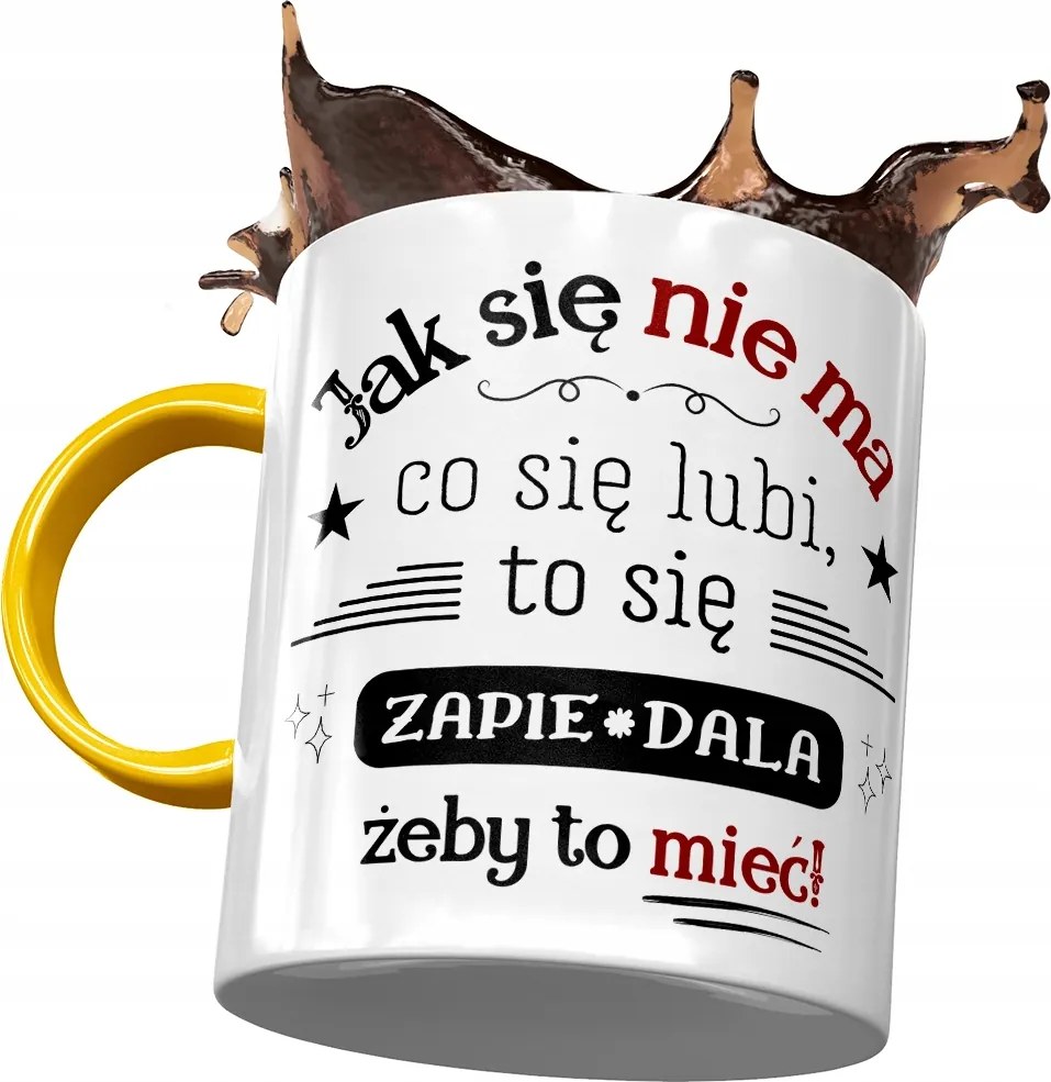 Bögre Sárga Vicces Ajándék Nyomtatott Fotóval