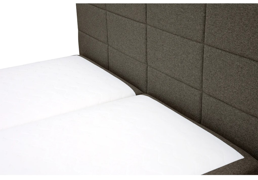 Franciaágy Boxspring 180 cm Revenant (barna) (ágyráccsal és matraccal) (tárolóhellyel). 1098560