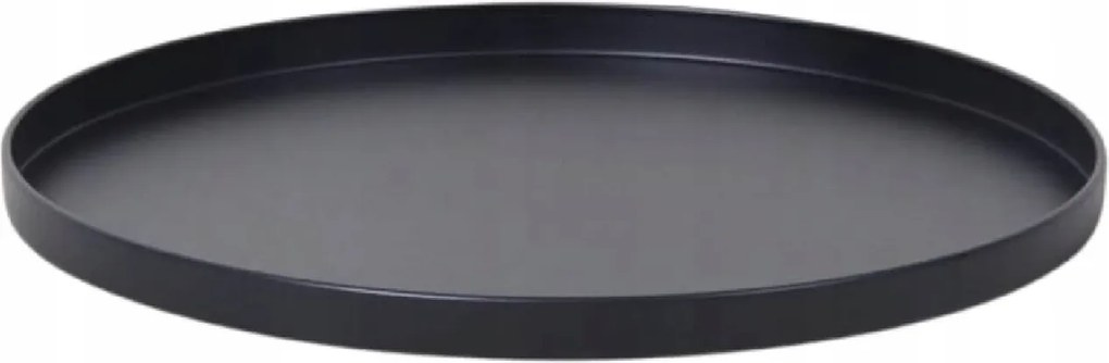 Kerek fém tálca fekete 30 cm konyhába nappaliba