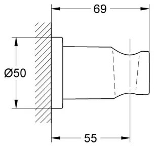 GROHE 27074DL0 - RAINSHOWER fali zuhanytartó, bronz