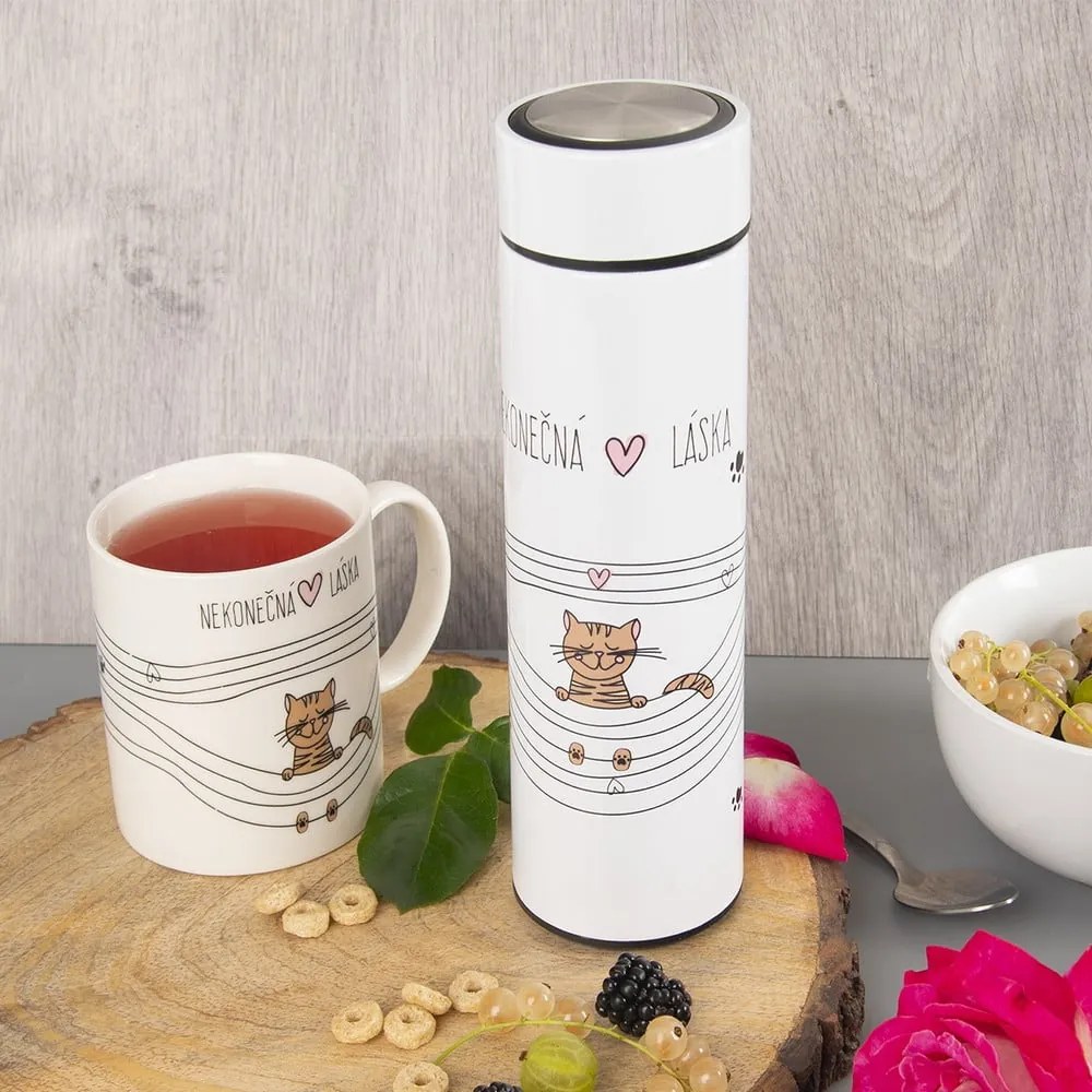 Fehér termosz 400 ml – Orion