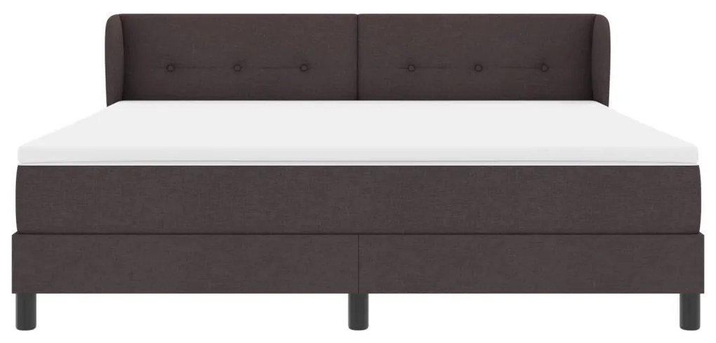 Boxspring Ágy Matrac 180x200 cm Sötétbarna Szövet