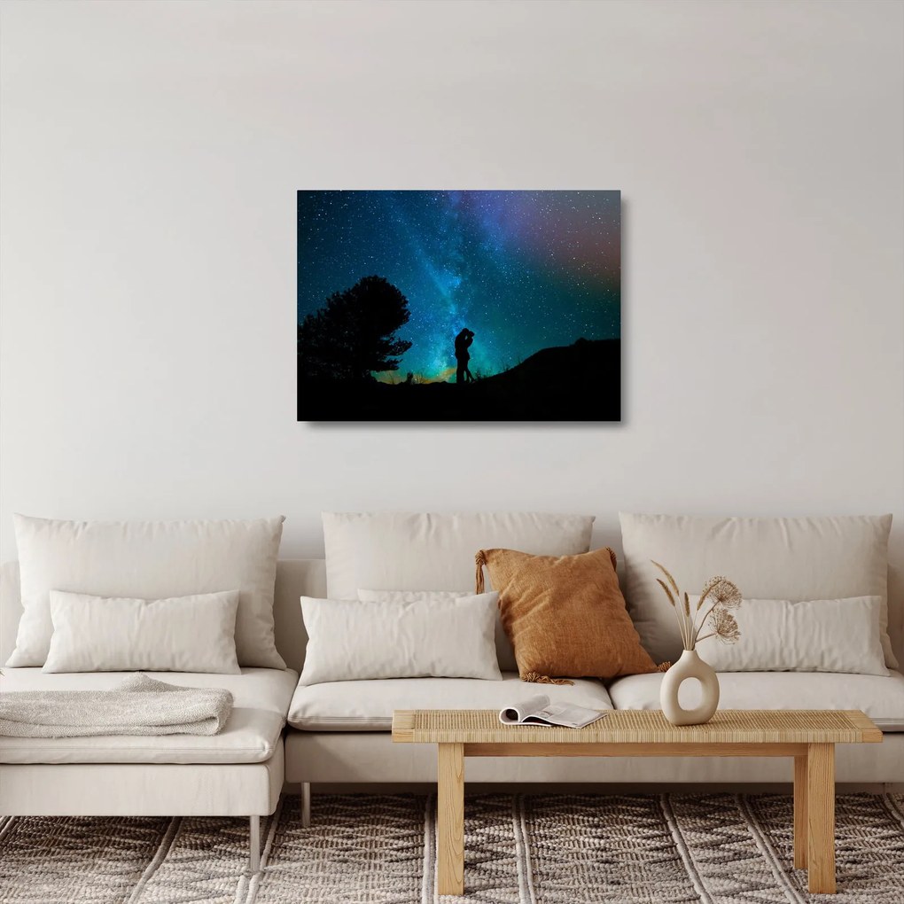 Kép - Találkozás a csillagok alatt (üvegen) (70x50 cm)