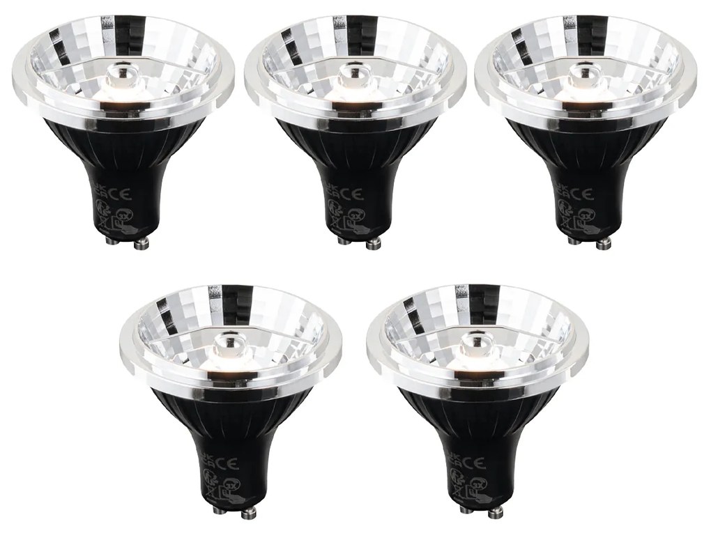 5 darabos GU10 3 fokozatban szabályozható színhőmérsékletű LED izzó készlet 70mm 6W 500 lm 2200 - 3600K