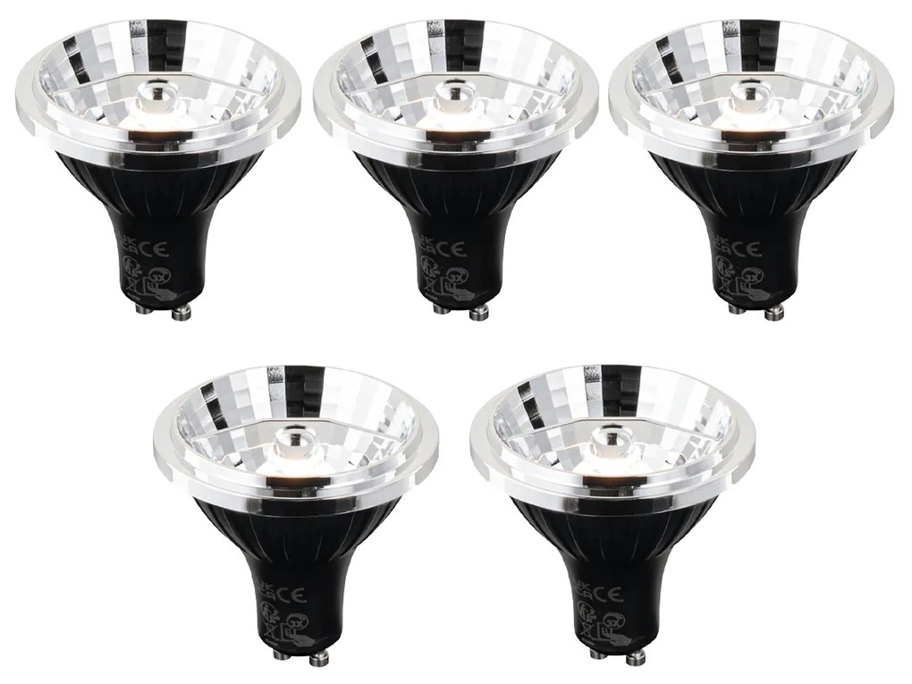 5 darabos GU10 3 lépésben dimmelhető Kelvin LED izzókészlet 70mm 6W 500 lm 2200 - 3600K